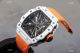 KV Factory Richard Mille RM 12-01 Tourbillon Watch Quartz fiber Case Orange Canvas Strap (5)_th.jpg